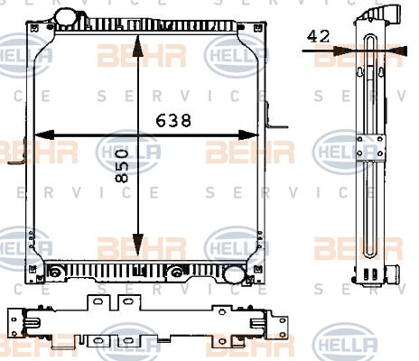 Radiateur, refroidissement du moteur BEHR HELLA SERVICE *** PREMIUM LINE ***