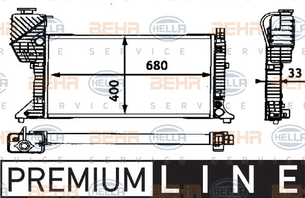 Radiateur, refroidissement du moteur BEHR HELLA SERVICE *** PREMIUM LINE ***