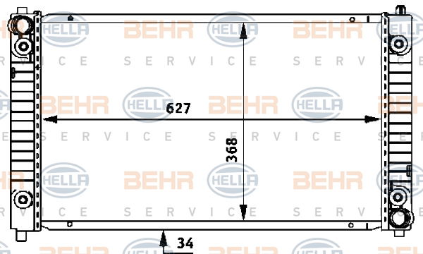 Radiateur, refroidissement du moteur BEHR HELLA SERVICE *** PREMIUM LINE ***