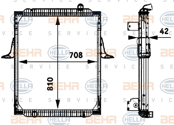Radiateur, refroidissement du moteur BEHR HELLA SERVICE *** PREMIUM LINE ***