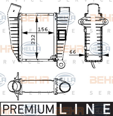 Intercooler, échangeur BEHR HELLA SERVICE *** PREMIUM LINE ***