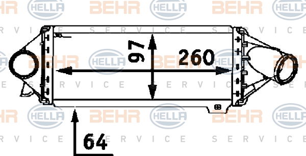 Intercooler, échangeur BEHR HELLA SERVICE *** PREMIUM LINE ***