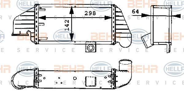 Intercooler, échangeur BEHR HELLA SERVICE *** PREMIUM LINE ***