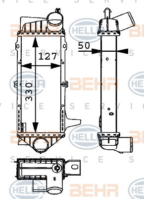 Intercooler, échangeur BEHR HELLA SERVICE *** PREMIUM LINE ***