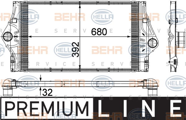 Intercooler, échangeur BEHR HELLA SERVICE *** PREMIUM LINE ***