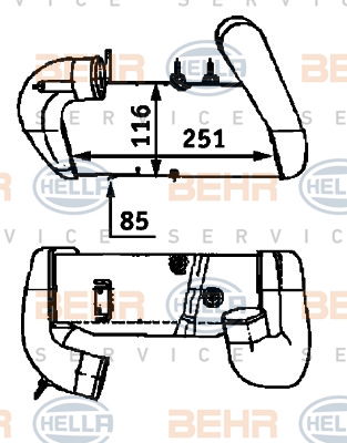 Intercooler, échangeur BEHR HELLA SERVICE *** PREMIUM LINE ***