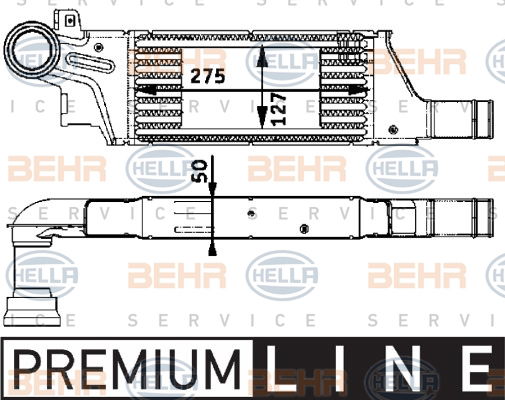 Intercooler, échangeur BEHR HELLA SERVICE *** PREMIUM LINE ***