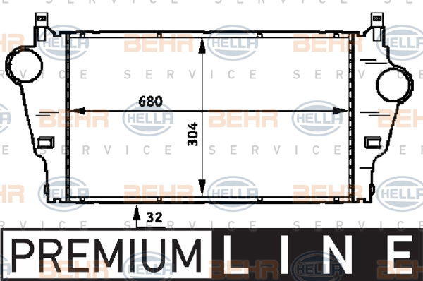 Intercooler, échangeur BEHR HELLA SERVICE *** PREMIUM LINE ***