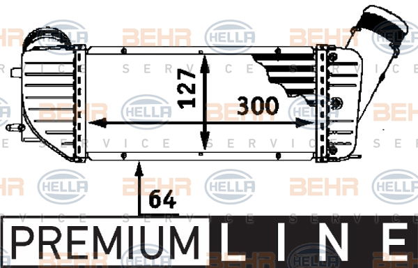 Intercooler, échangeur BEHR HELLA SERVICE *** PREMIUM LINE ***