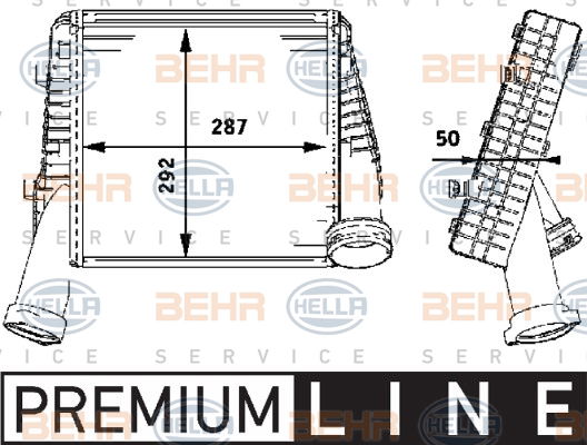 Intercooler, échangeur BEHR HELLA SERVICE *** PREMIUM LINE ***