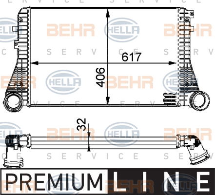 Intercooler, échangeur BEHR HELLA SERVICE *** PREMIUM LINE ***