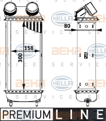 Intercooler, échangeur BEHR HELLA SERVICE *** PREMIUM LINE ***