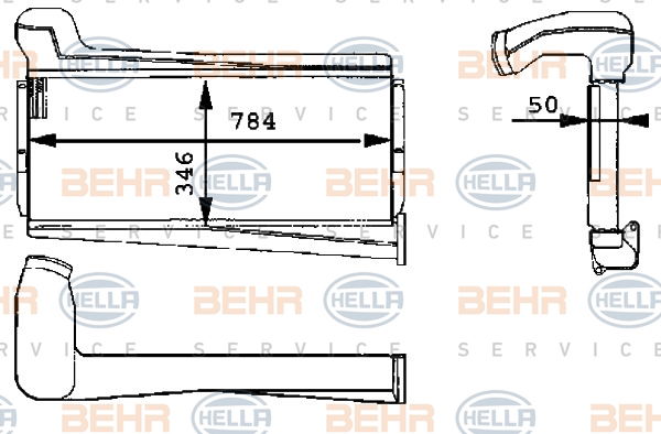 Intercooler, échangeur BEHR HELLA SERVICE *** PREMIUM LINE ***