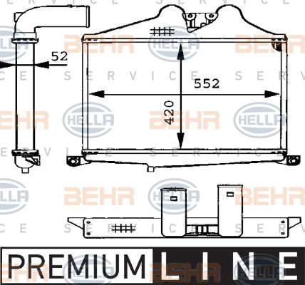 Intercooler, échangeur BEHR HELLA SERVICE *** PREMIUM LINE ***