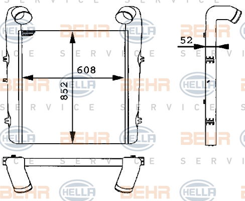 Intercooler, échangeur BEHR HELLA SERVICE *** PREMIUM LINE ***