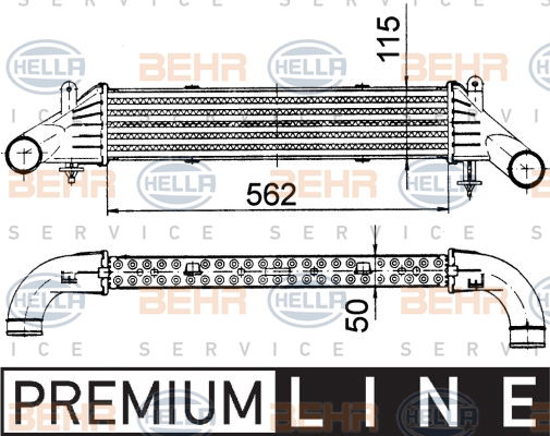 Intercooler, échangeur BEHR HELLA SERVICE *** PREMIUM LINE ***