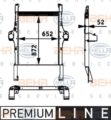 Intercooler, échangeur BEHR HELLA SERVICE *** PREMIUM LINE ***