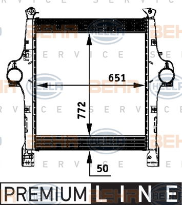 Intercooler, échangeur BEHR HELLA SERVICE *** PREMIUM LINE ***