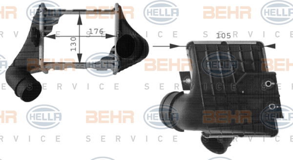 Intercooler, échangeur BEHR HELLA SERVICE *** PREMIUM LINE ***