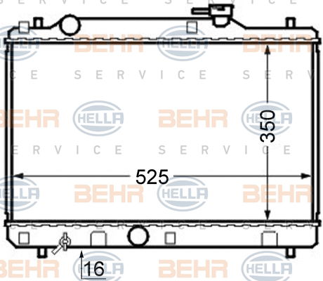 Radiateur, refroidissement du moteur BEHR HELLA SERVICE