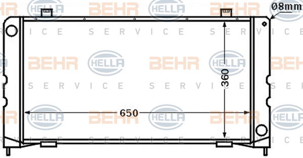 Radiateur, refroidissement du moteur BEHR HELLA SERVICE *** PREMIUM LINE ***