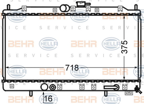 Radiateur, refroidissement du moteur BEHR HELLA SERVICE