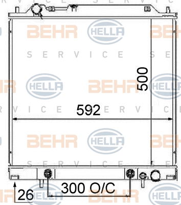 Radiateur, refroidissement du moteur BEHR HELLA SERVICE