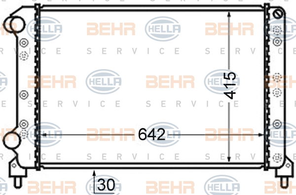 Radiateur, refroidissement du moteur BEHR HELLA SERVICE