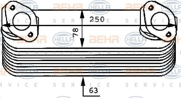 Radiateur d'huile BEHR HELLA SERVICE