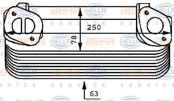 Radiateur d'huile BEHR HELLA SERVICE *** PREMIUM LINE ***