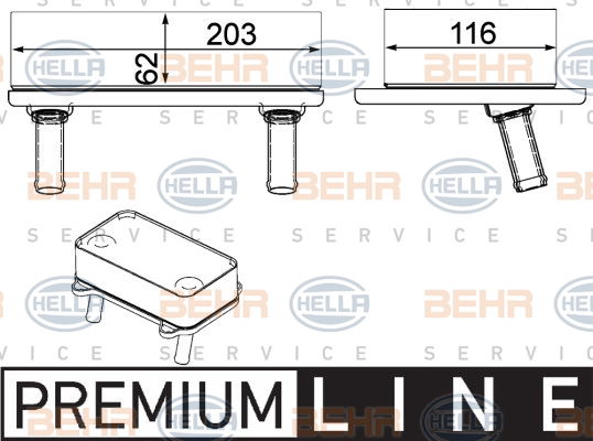 Radiateur d'huile BEHR HELLA SERVICE *** PREMIUM LINE ***