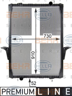 Radiateur, refroidissement du moteur BEHR HELLA SERVICE *** PREMIUM LINE ***