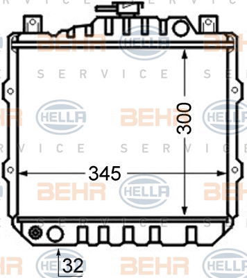 Radiateur, refroidissement du moteur BEHR HELLA SERVICE