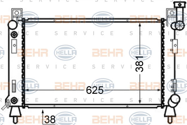 Radiateur, refroidissement du moteur BEHR HELLA SERVICE