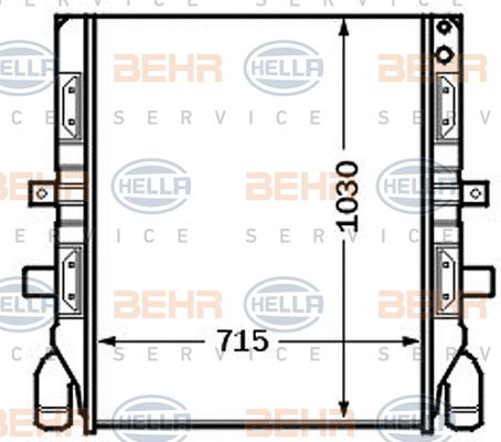Radiateur, refroidissement du moteur BEHR HELLA SERVICE