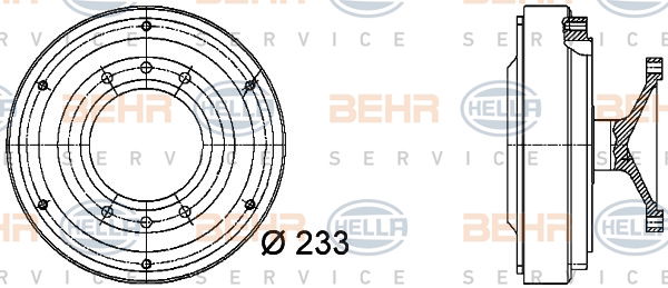 Embrayage, ventilateur de radiateur BEHR HELLA SERVICE *** PREMIUM LINE ***