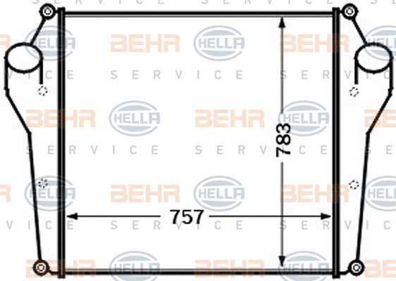 Intercooler, échangeur BEHR HELLA SERVICE *** PREMIUM LINE ***