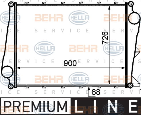 Intercooler, échangeur BEHR HELLA SERVICE *** PREMIUM LINE ***