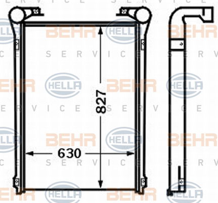 Intercooler, échangeur BEHR HELLA SERVICE *** PREMIUM LINE ***
