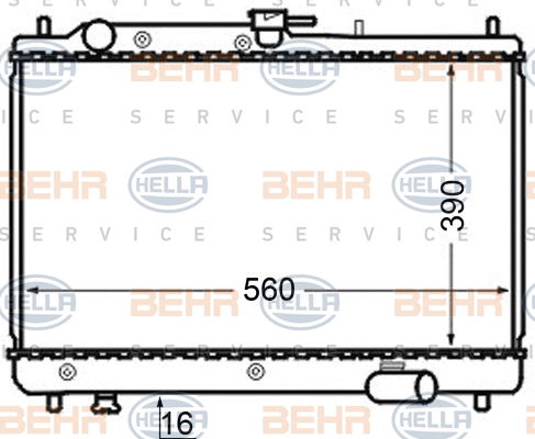 Radiateur, refroidissement du moteur BEHR HELLA SERVICE