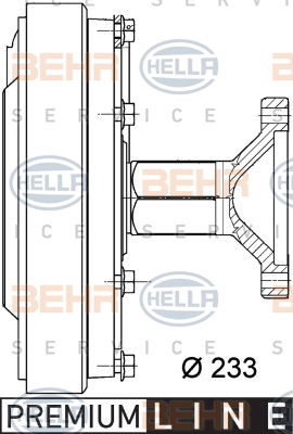 Embrayage, ventilateur de radiateur BEHR HELLA SERVICE *** PREMIUM LINE ***