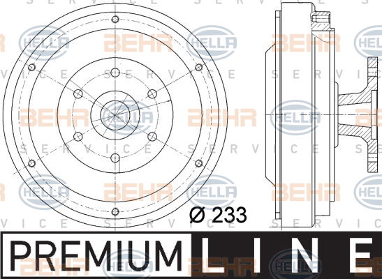 Embrayage, ventilateur de radiateur BEHR HELLA SERVICE *** PREMIUM LINE ***