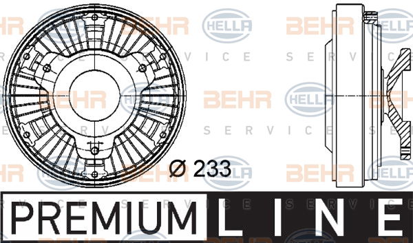 Embrayage, ventilateur de radiateur BEHR HELLA SERVICE *** PREMIUM LINE ***