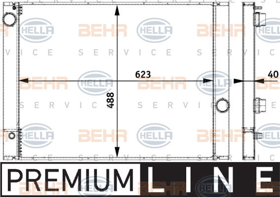 Radiateur, refroidissement du moteur BEHR HELLA SERVICE *** PREMIUM LINE ***