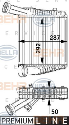 Intercooler, échangeur BEHR HELLA SERVICE *** PREMIUM LINE ***