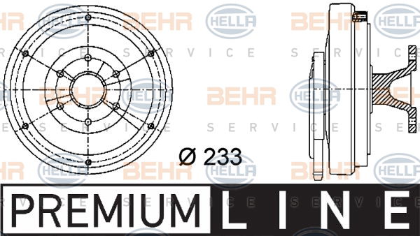 Embrayage, ventilateur de radiateur BEHR HELLA SERVICE *** PREMIUM LINE ***