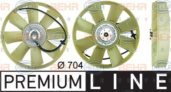 Ventilateur, refroidissement du moteur BEHR HELLA SERVICE *** PREMIUM LINE ***