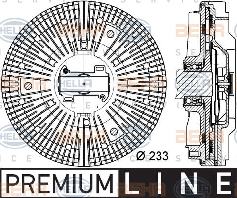 Embrayage, ventilateur de radiateur BEHR HELLA SERVICE *** PREMIUM LINE ***