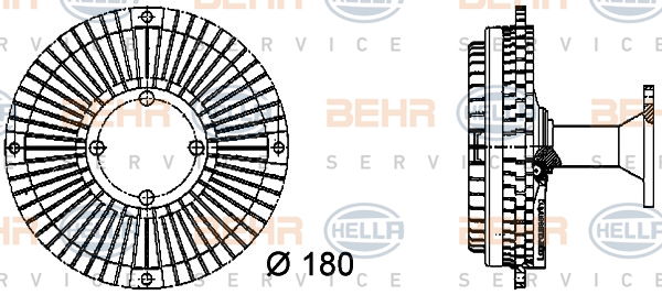 Embrayage, ventilateur de radiateur BEHR HELLA SERVICE *** PREMIUM LINE ***