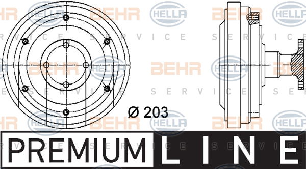 Embrayage, ventilateur de radiateur BEHR HELLA SERVICE *** PREMIUM LINE ***